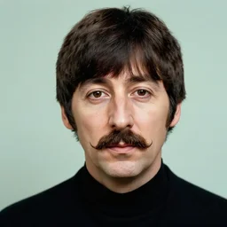 a beatle, facial hair, moustache, colour photograph, 1 9 6 6