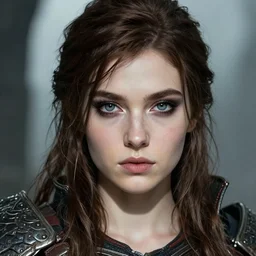 Aela the Huntress from Skyrim || brunette, war paint, cute-fine-face, pretty face, realistic shaded Perfect face, fine details. Anime. realistic shaded lighting poster by Sakimichan, magali villeneuve, artgerm, Jeremy Lipkin and Michael Garmash and Rob Rey