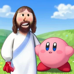 jesus!!!! meets kirby in the new anime