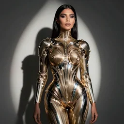 Mia Khalifa in the style of Giger
