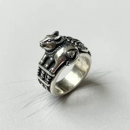 a silver ring design inspired on animals, andino style, sketch on paper