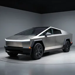 porsche car in tesla cybertruck style