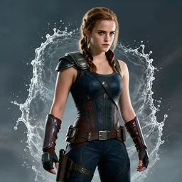 emma watson in gears of war, splash art, movie still, cinematic lighting, dramatic, octane render, long lens, shallow depth of field, bokeh, anamorphic lens flare, 8 k, hyper detailed, 3 5 mm film grain