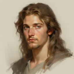 Portait of god, digital painting, art station