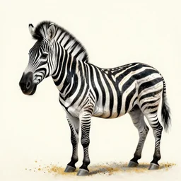 “painted zebra, dotart, album art in the style of James Jean”