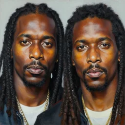 beautiful lifelike painting of afrika bambaataa and the soulsonic force, hyperreal detailed facial features and uv lighting, art by ed roth and basil wolverton