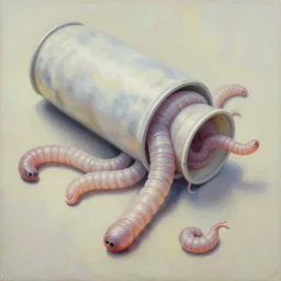 a can of worms, oil painting, pale colors, high detail, 8 k, wide angle, trending on artstation,