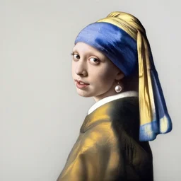 Donald Trump with a Pearl Earring, Painting by Johannes Vermeer