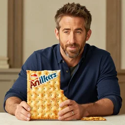 Ryan Reynolds as a salted cracker