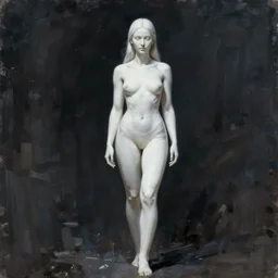 painting of a modern goddess in white full - body, highly detailed, dark fantasy, digital painting, artstation, concept art, smooth, sharp focus, illustration, art by gabriele dell otto, 8 k