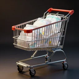 diapers diapers diapers diapers diapers, shopping cart, dim volumetric lighting, 8 k octane beautifully detailed render, post - processing, extremely hyper - detailed, intricate, epic composition, cinematic lighting, masterpiece, trending on artstation, detailed detailed detailed, masterpiece, stunning art, wonderful masterpiece, beautiful cinematic light