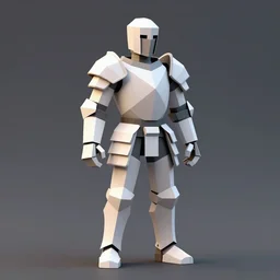 a paper model of a man in armor, a low poly render by The Mazeking, polycount, vanitas, low poly, ps1 graphics, polycount