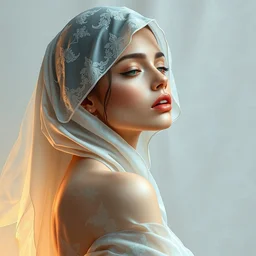 ultra realistic artistic pose illustration studio of a beautiful elegant girl in an artistic pose covered, intricate, elegant, highly detailed, digital painting, artstation, concept art, smooth, sharp focus, illustration, delicate features. bright white. ultra realistic. ultra clear detailed art by artgerm, atey ghailan, craig mullins and greg rutkowski and alphonse mucha