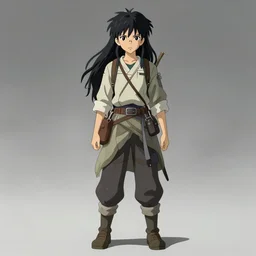 medium shot concept full body adventurer warrior, studio lighting delicate features finely detailed perfect face directed gaze, gapmoe yandere grimdark, trending on pixiv fanbox, painted by greg rutkowski makoto shinkai takashi takeuchi studio ghibli