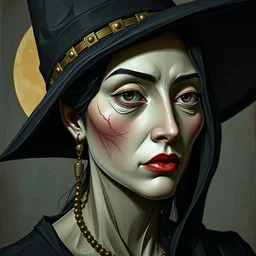 3 d cell shaded portrait painting of moon witch 1, 3 d cell shaded cubism, in the style of picasso, elegant, highly detailed, artstation, art by picasso 3 d cell shaded octane render unreal engine