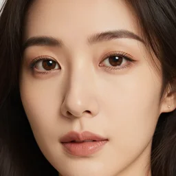 close up face hot female portrait 42 years old