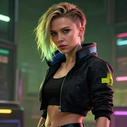 Millie Bobby Brown in Cyberpunk 2077 by Yoji Shinkawa