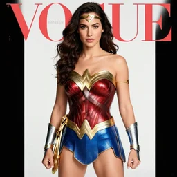 bar refaeli as wonderwoman, vogue cover photo