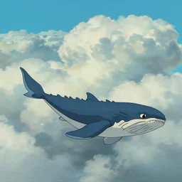painting of a dreamy cloudscape, a flying leviathan in the foreground, exterior wide shot, otherworldly and ethereal by kazuo oga in the anime film by studio ghibli, screenshot from the anime film by makoto shinkai