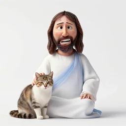 jesus is upset because cat is bad