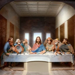 davinci's the last supper in claymation