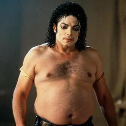 soft light, very realistic film still of michael jackson very obese, medium shot