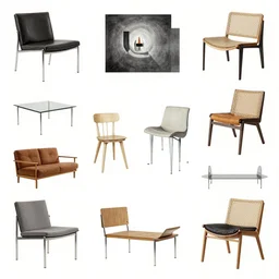 furniture designs in the style of bauhaus, design sheet, Les Edwards, Zdzislaw Beksinski, Carl Gustav Carus, John Harris, Michal Karcz, Zhang Kechun, Mikko Lagerstedt, Scott Listfield, Steven Outram, Jessica Rossier.