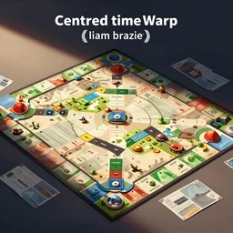 centred time warp boardgame design illustration art by liam brazier
