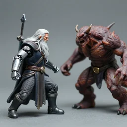 gandalf with robotic arm and hand battling a balrog 3 5 mm photograph