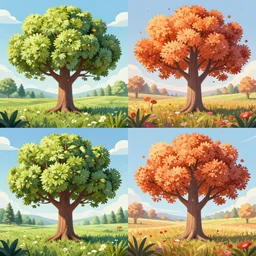an infinity zoom masterpiece of the 4 seasons