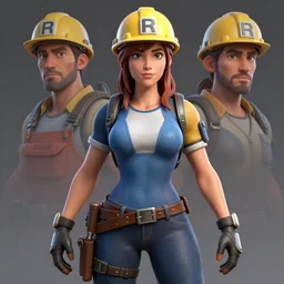3 d render of engineer from team fortress 2 by valve as a woman, 4 k, 8 k, hd, high resolution, highly detailed, intricate detail, ultra realistic faces, digital art, trending on artstation, team fortress 2