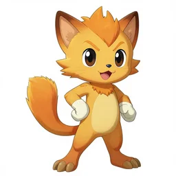 a unique character design based on blaze the cat, archie comic style, character splash art, fiery background, sharp art deco bold colored background, oil painting on matte canvas - n 9