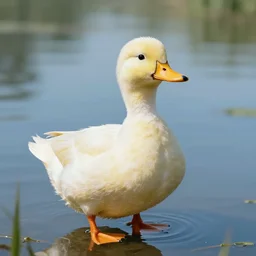 Geralt of Rivia as an anthropomorphic duck, surreal