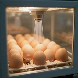 a egg candling in incubator, 8k