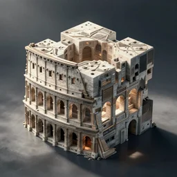 cubic colosseum futurism in the style of gerardo dottori trending on instagram