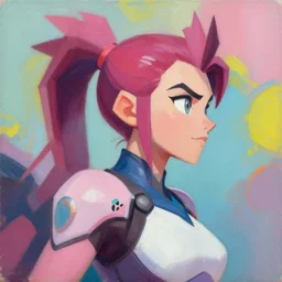 greg manchess portrait painting of shinazaki rika lisbeth as overwatch character, medium shot, asymmetrical, profile picture, organic painting, sunny day, matte painting, bold shapes, hard edges, street art, trending on artstation, by huang guangjian and gil elvgren and sachin teng