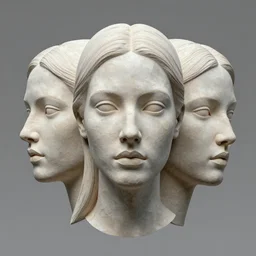 3 d face portrait of a goddess by alena aenami and bill viola, octane render
