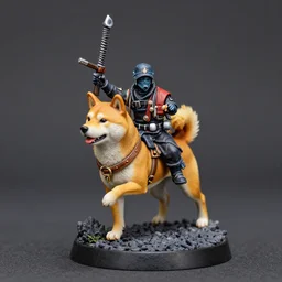 Warhammer miniature of Shiba Inu