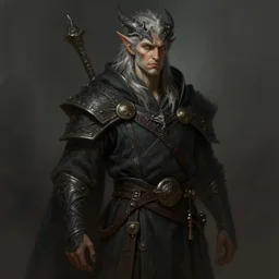 medium-length portrait of a dragonborn wearing a dark robe, highly detailed, digital painting, concept art, fantasy art, D&D