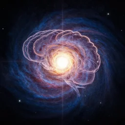 photo of the, divine mind of a genius at the center of the universe, the true nature of reality opposing the zero point, award-winning photo