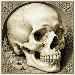memento mori by arthur rackham, art forms of nature by ernst haeckel, exquisitely detailed, art nouveau, gothic, ornately carved beautiful skull dominant, intricately carved antique bone, art nouveau botanicals, ornamental bone carvings, art forms of nature by ernst haeckel, horizontal symmetry, arthur rackham, ernst haeckel