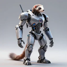 futuristic octane render robot ferret cyberpunk 3 d render by mickael lelievre and remi cuxac