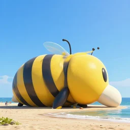 a giant body on the seashore, artistic, beeple.