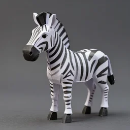 zebra paper toy, photorealistic, hd, trending on artstation