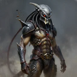 predator yautja, painting, concept art, Artstation