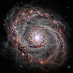 mandelbrot nebula, photograph by the hubble space telescope, nasa