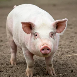 A pig with no eyes
