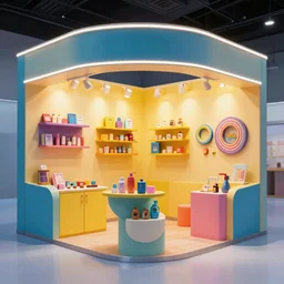 colorful creative booth