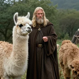 still from the movie'' gandalf and the llama'' ( 1 9 9 6 ), 3 5 mm, telephoto