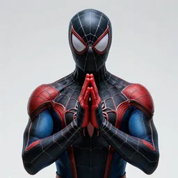 occult masonic spider man praying to god, ultra sharp, extreme details